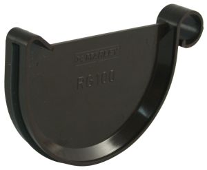 Räystäskourun päätykappale Marley 125 mm ruskea