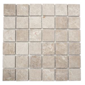 Marmorimosaiikki Botticino 4,8 x 4,8 cm