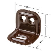 Kalustelkulmarauta 3F-Design 25 x 30 mm ruskea
