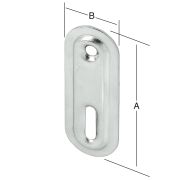 Sidoslevy 63 x 22 mm sinkitty