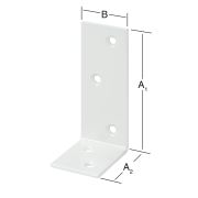 Kulmarauta 100 x 75 x 30 mm teräs valkoinen