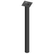 Teräsputkijalka Element System Pyöreä Musta 500 mm ⌀ 30 mm
