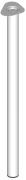 Teräsputkijalka Element System Pyöreä Valkoinen 1100 mm ⌀ 60 mm