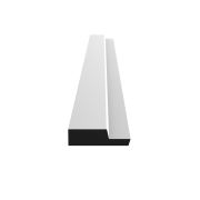 Päätylista Nordium uros valkoinen 12 x 44 x 2600 mm