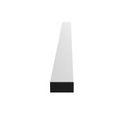 Päätylista Nordium suora valkoinen 12 x 30 x 2600 mm
