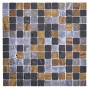 Mosaiikkilaatta Fliesen Quadrat Eco Mix monivärinen 31,5 x 31,5 cm