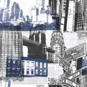 Paperitapetti Sandudd Kids@Home Fresco New York Blue/Black 104631