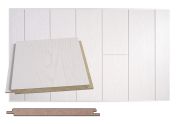 Sisustuspaneeli Maler Tuhti MDF Valkosaarni 15 x 160 x 2400 mm