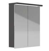 LED-valaisinpeilikaappi Polaria Klara 600 Vasen Mattaharmaa 70 x 60 x 19 cm