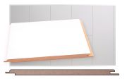 MDF-kattopaneeli Maler STS-5 Puhdas valkoinen 10 x 185 x 2070 mm