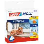 Ikkunatiiviste tesamoll® P-profiili valkoinen 25 m x 9 mm x 5,5 mm