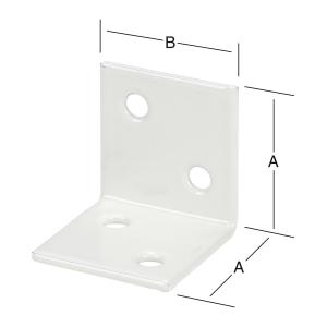 Kulmarauta 40 x 40 mm teräs valkoinen