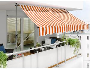 Parvekemarkiisi SunFun Oranssivalkoinen 2,5 x 1,3 m