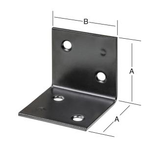 Kulmarauta leveä 40 x 40 mm musta