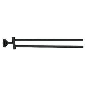 Käsipyyheteline Camargue Lyon 2-os mattamusta 46 cm