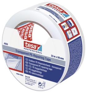 Rakennusteippi Tesa PE Läpinäkyvä 33 m x 50 mm