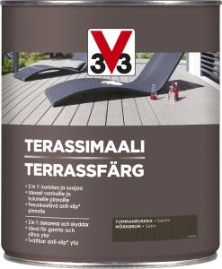 Terassimaali V33 Tummanruskea 2,5 L