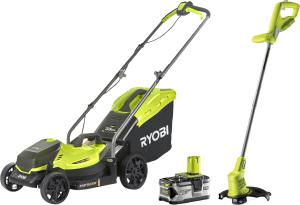 Akkuruohonleikkuri + akkutrimmeri setti Ryobi RLM1833BLT1825M