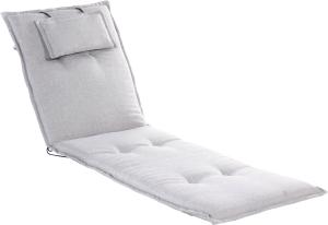 Aurinkotuolin pehmuste Sunfun Claphan 190 x 60 x 8 cm vaaleanharmaa