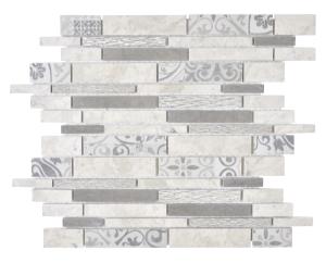 Mosaiikkilaatta Fliesen Interlock harmaa 26 x 30 cm
