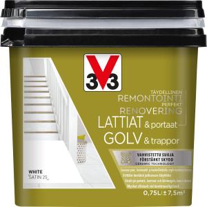 Lattia-/porrasmaali V33 Valkoinen