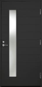 Ulko-ovi Kaski Classic UOL20 Thermo musta vasen 10 x 21
