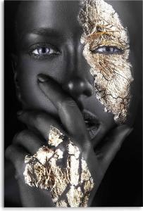 Sisustustaulu Reinders Black Gold Face 78 x 116 cm