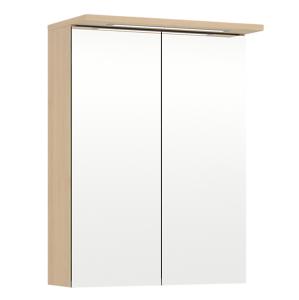 Peilikaappi Temal Highlight 50 cm, 2 ovea Vaalea tammi Pistorasia vasemmalla