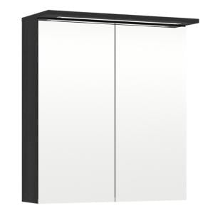 Peilikaappi Temal Highlight 60 cm, 2 ovea Musta Pistorasia vasemmalla