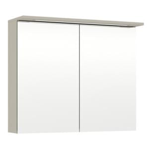 Peilikaappi Temal Highlight 80 cm, 2 ovea Greige Pistorasia vasemmalla