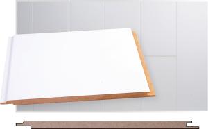 Kattopaneeli Maler MDF Valkoinen Puolikiiltävä STP-0 8 x 185 x 2070 mm