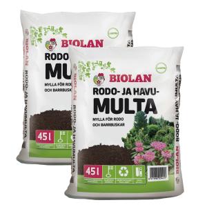 2 kpl Rodo- ja havumulta Biolan 45 l