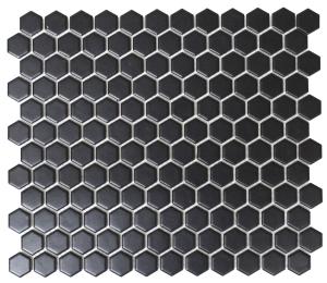 Mosaiikki Hexagon Pieni Musta Matta