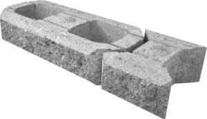 Lohkomuurikivi Lakka Harmaa 480 + 80 x 200 x 100 mm