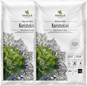2 kpl koristekivi Kekkilä valkoinen gabro 25 kg