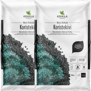 2 kpl koristekivi Kekkilä musta diabaasi 25 kg
