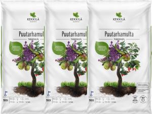 3 kpl puutarhamulta Kekkilä 50 l