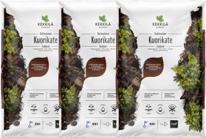 3 kpl Kuorikate Kekkilä 50 l